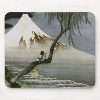 Boy and Mount Fuji Hokusai Japansk Fine Art Musmatta