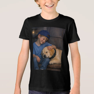 Boy and Puppy Companions Youth Tri‑Blend Shirt T