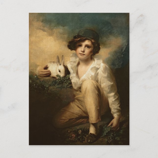 Boy and Rabbit, 1814 Vykort (Framsida)