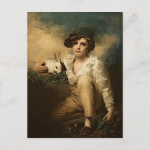 Boy and Rabbit, 1814 Vykort