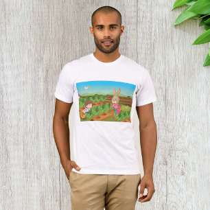 Boy and Rabbit Picking Veggies Manar T-shirt