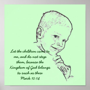 Boy and Teddy (märke 10:14) Poster