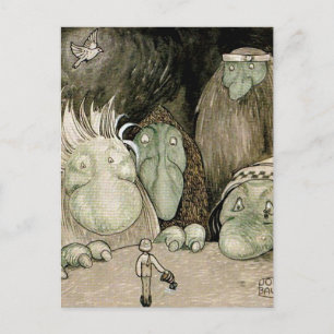 "Boy and Troll" Watercolor av John Bauer Vykort