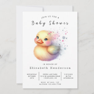 Boy Anpassningsbar Anka Baby Shower Inbjudningar