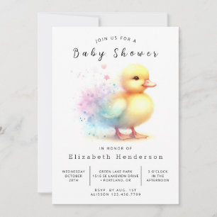 Boy Anpassningsbar Anka Baby Shower Inbjudningar