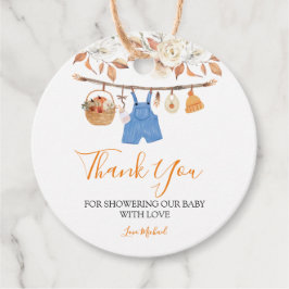 Boy Autumn Clothes Pumpkin Fall Baby Shower Gåvor Etiketter