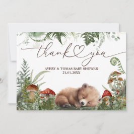 Boy Äventyr Woodland Greenery Tack Kort