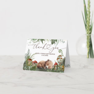 Boy Äventyr Woodland Greenery Tack Kort