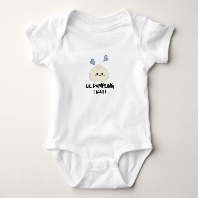 Boy Baby Bodykostym, Cute Lil Dumpling T Shirt (Framsida)