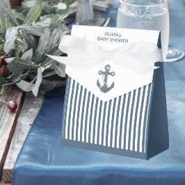 Boy Baby dusch Anchor och Stripe Favor Box Presentaskar
