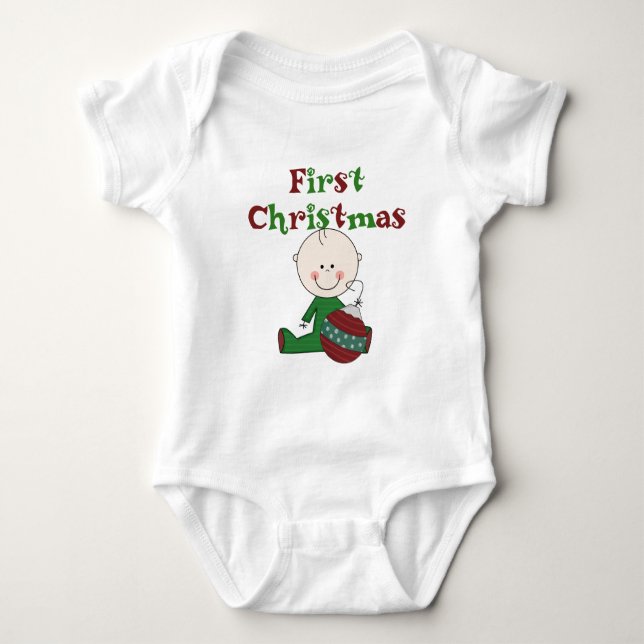Boy Baby Första juldräkt Tröja (Framsida)