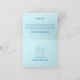 Boy Baby Gender Reveal Party Tack Kort