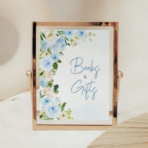 Boy Baby i Bloom Baby Shower Bokar och presenter Poster
