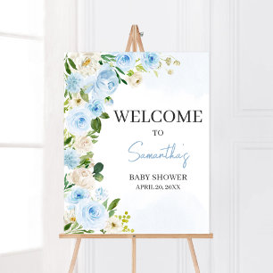 Boy Baby i Bloom Baby Shower Välkommen Poster
