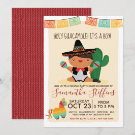 Boy Baby Mariachi Baby Shower-inbjudan Inbjudningar