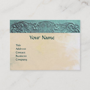 BOY BABY SHOWER ANTIQUE ROSA BLUE BLOMMIGT MONOGRA VISITKORT
