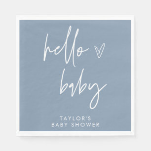 Boy Baby Shower Blue Pappersservett Boho Decor