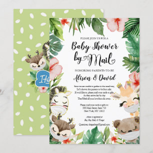 Boy Baby Shower by Mail Safari Friends Inbjudningar