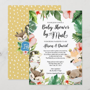 Boy Baby Shower by Mail Safari Friends Inbjudningar