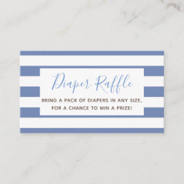 Boy Baby Shower Diaper Raffle Biljett, Blue Brown Tilläggskort