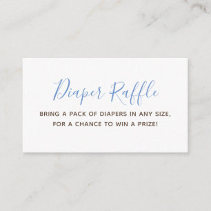 Boy Baby Shower Diaper Raffle Biljett Tilläggskort
