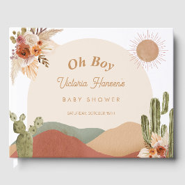 Boy Baby Shower Guestbook Boho Desert Southwest Gästböcker