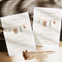 Boy Baby Shower Inbjudan | Boho Baby Shower Boy