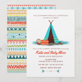 Boy Baby Shower-inbjudan | Boho Chic Inbjudningar