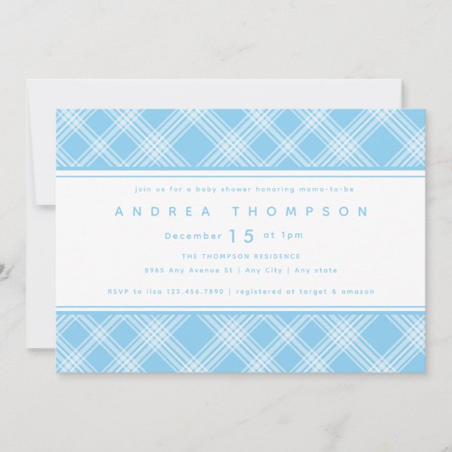 Boy Baby Shower-inbjudan Inbjudningar (Framsida)