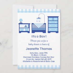 Boy Baby Shower-inbjudan Inbjudningar