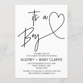 Boy Baby Shower-inbjudan Inbjudningar