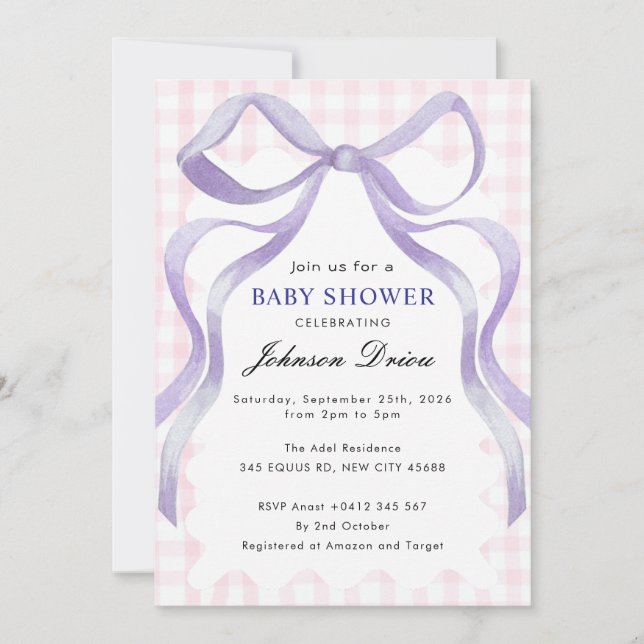 Boy Baby Shower  Inbjudningar (Framsida)