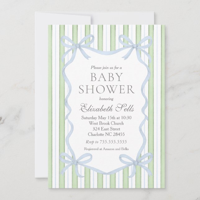 Boy Baby Shower Invitation, Boy baby shower Inbjudningar (Framsida)