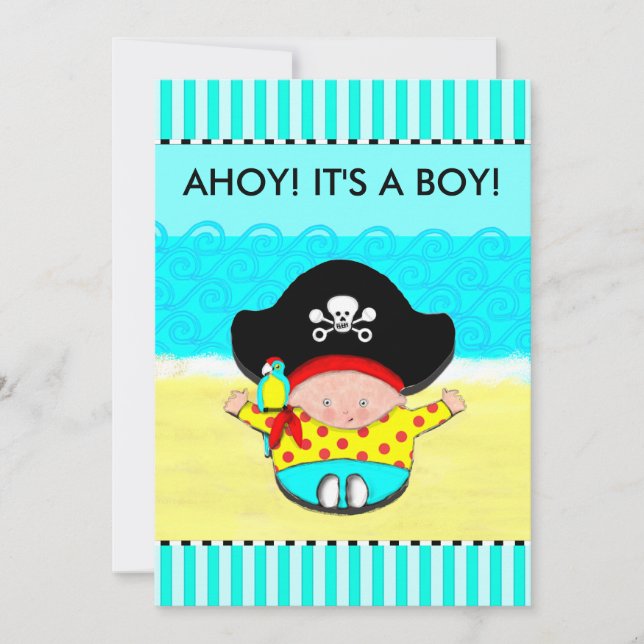 BOY BABY SHOWER INVITATIONS INBJUDNINGAR (Framsida)
