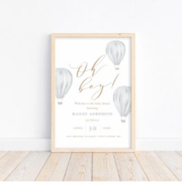 Boy Baby Shower Luftballong Poster