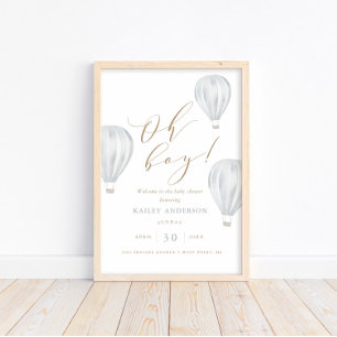 Boy Baby Shower Luftballong Poster