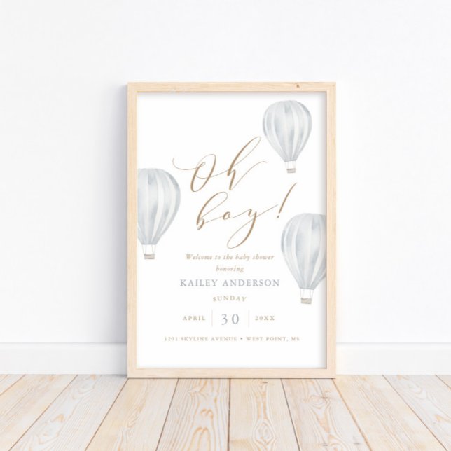Boy Baby Shower Luftballong Poster (Skapare uppladdad)