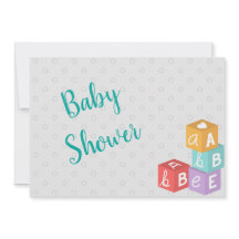 Boy Baby Shower med ABC-block
