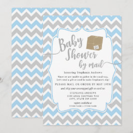 Boy Baby Shower med post med leveransbox Inbjudningar