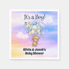Boy Baby Shower Nalle Pappersservett