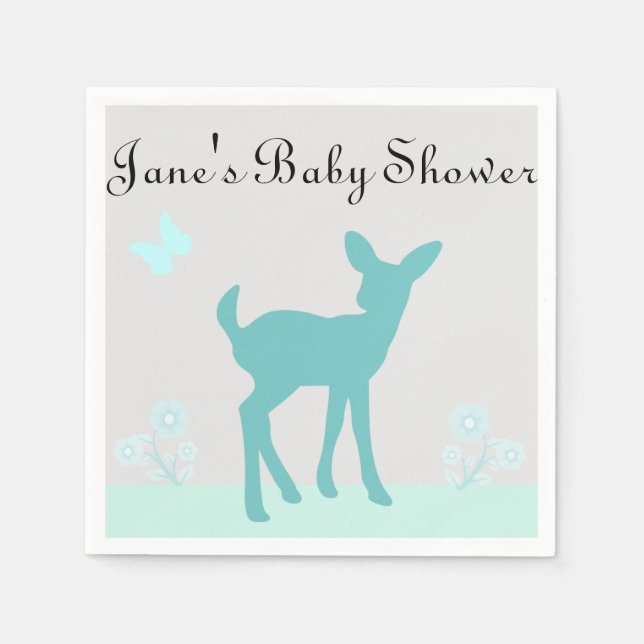 Boy Baby Shower Napkins Pappersservett (Framsidan)