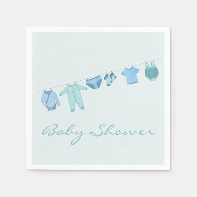 Boy Baby Shower Pappersservett (Framsidan)