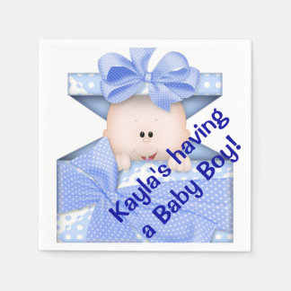 Boy Baby Shower Pappra Napkins Pappersservett