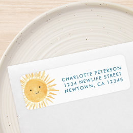 Boy Baby Shower Sol Returadress Etikett