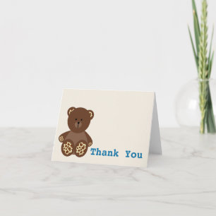 Boy Baby Shower Tack Giraffe Print Bear Kort