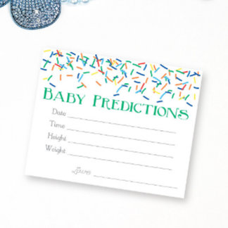 Boy Baby Sprinkle Baby Predictions Game Tilläggskort