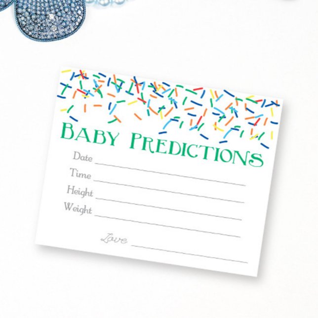 Boy Baby Sprinkle Baby Predictions Game Tilläggskort (Skapare uppladdad)