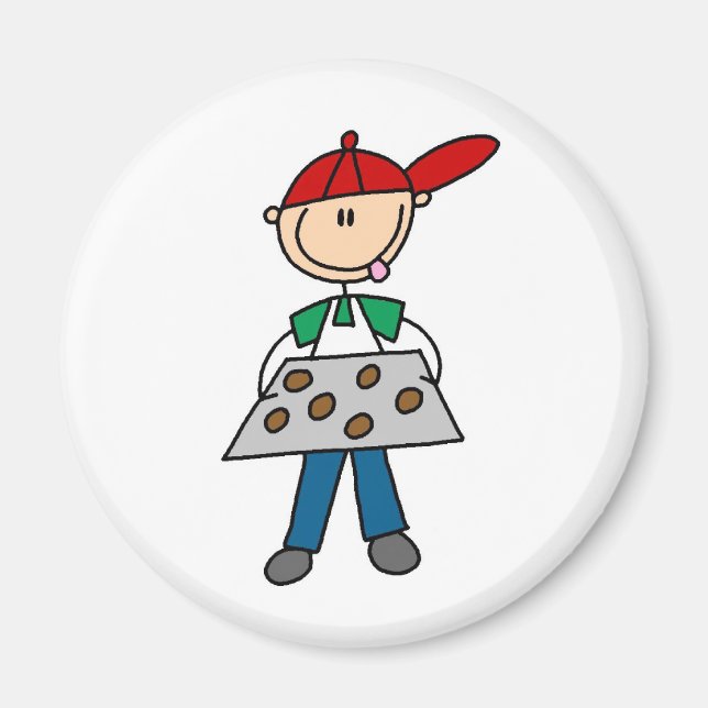 Boy Baking Cookies Magnet (Framsidan)