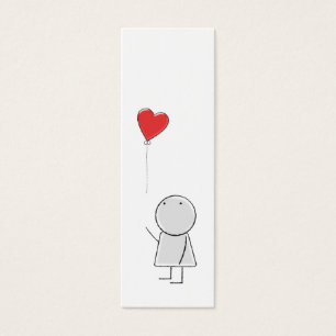 Boy & Balloon Bookmark Litet Visitkort