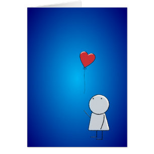 Boy & Balloon Card Hälsningskort